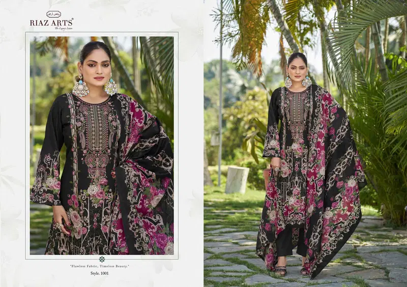 Musafir Vol 24 By Riaz Arts Lawn Digital Printed Dress Material Suppliers In India